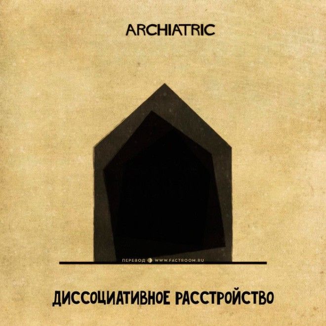 15 распространённых психических проблем представленные в виде домиков