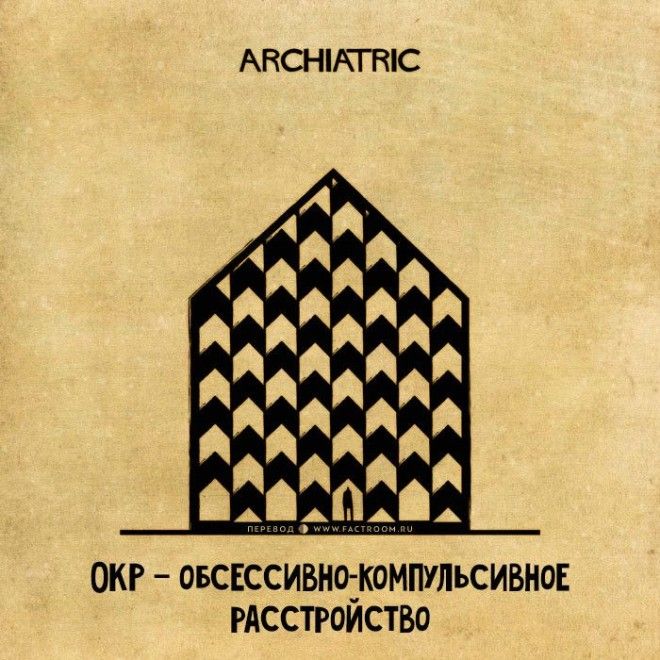 15 распространённых психических проблем представленные в виде домиков