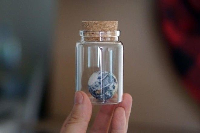 Земля в банке 3D печать модель солнечная система