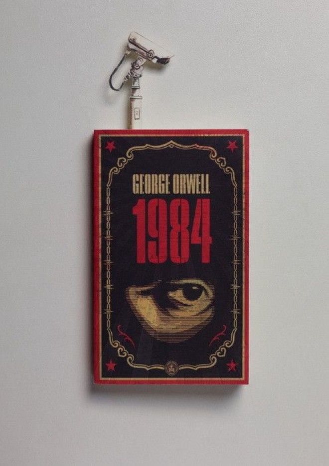 Оригинальная закладка для романа Джорджа Оруэлла 1984