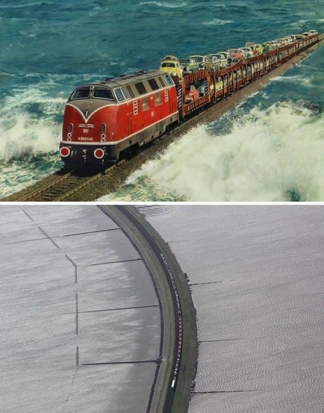 Уникальная ЖД по дамбе Hindenburgdamm. Уникальная ЖД по дамбе Hindenburgdamm