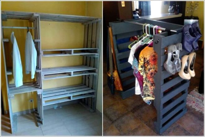 Минигардеробная из поддонов