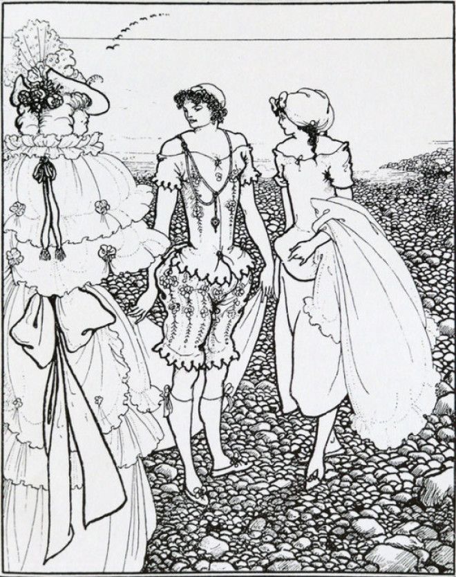 Купающиеся Автор Aubrey Beardsley