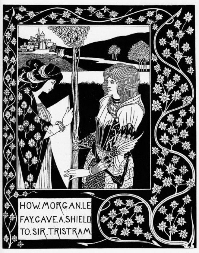 Смерть Артура Как Фея Моргана дала щит сэру Тристраму Автор Aubrey Beardsley