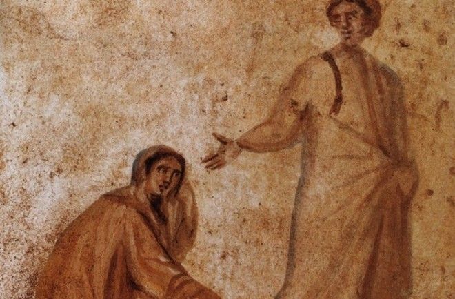 Раннее изображение Христа в римских катакомбах. Раннее изображение Христа в римских катакомбах