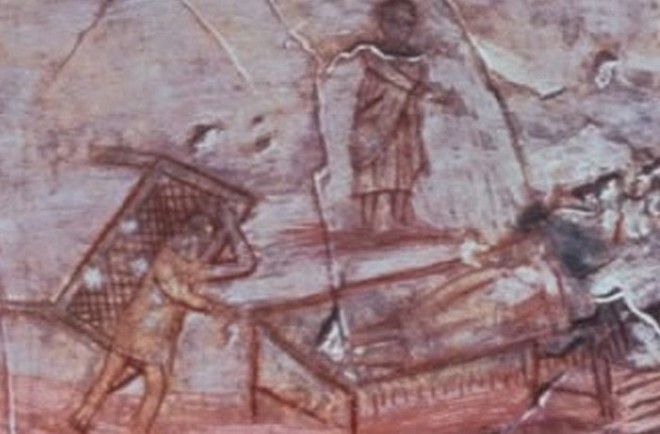 Раннее изображение Христа, исцеляющего парализованного человека. Раннее изображение Христа исцеляющего парализованного человека