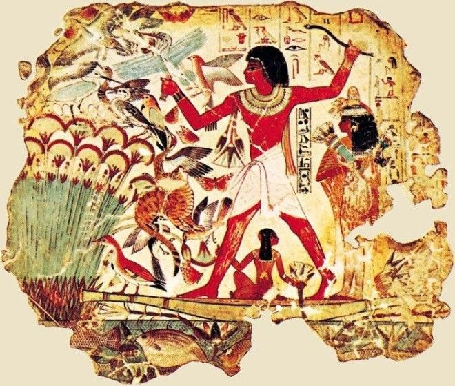 Должностное лицо во время охоты на птиц Фото egyptopediainfo