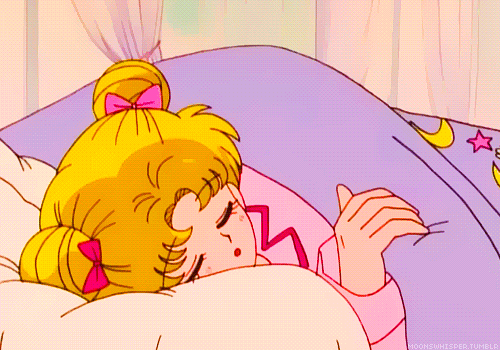  sleep bed sailor moon sleepy goodnight GIF