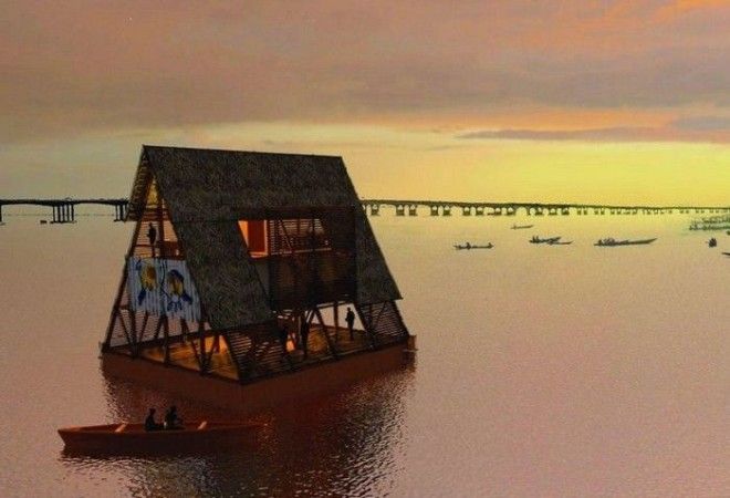 Плавающая школа в Нигерии