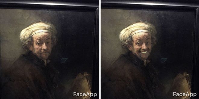 Парень ходит по музеям и смешит старинные портреты с помощью FaceApp