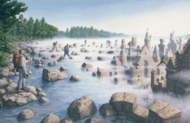 Невероятные оптические иллюзии в картинах Роберта Гонсалвеса 21 фото