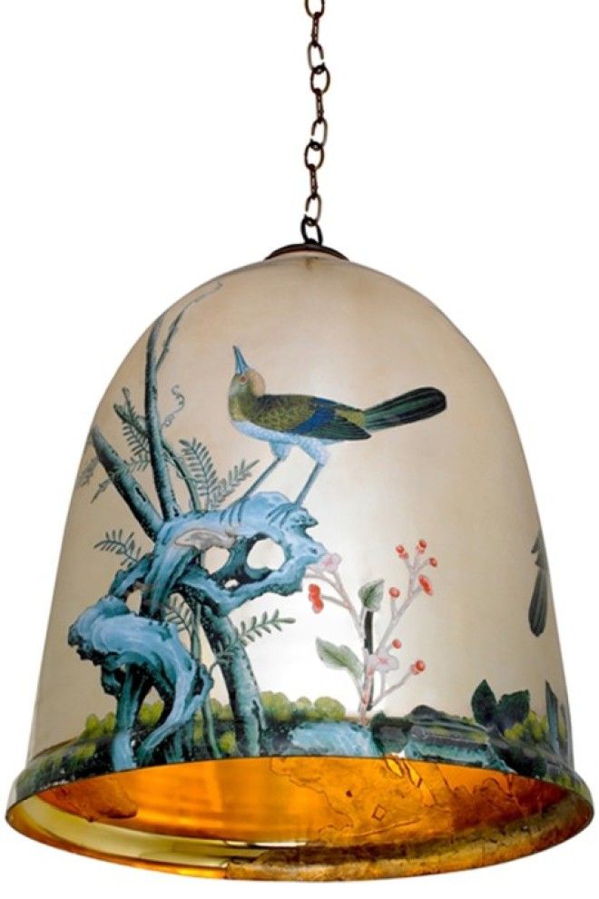 Лампа в виде расписного колокольчика