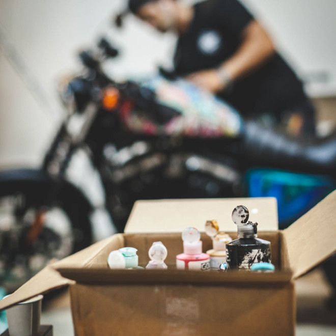 Орнаменты на мотоцикле от Александра Майареса