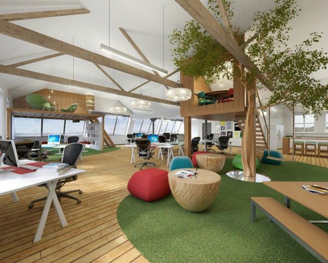 Креативное рабочее пространство в экологичном стиле