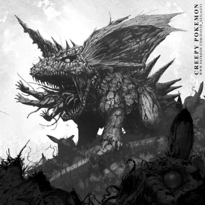 Художник превращает покемонов в ужасных монстров и они реально жуткие